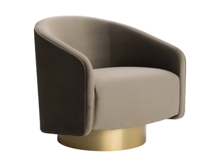 BOEMIA I - Swivel velvet armchair with armrests _ Casa Magna